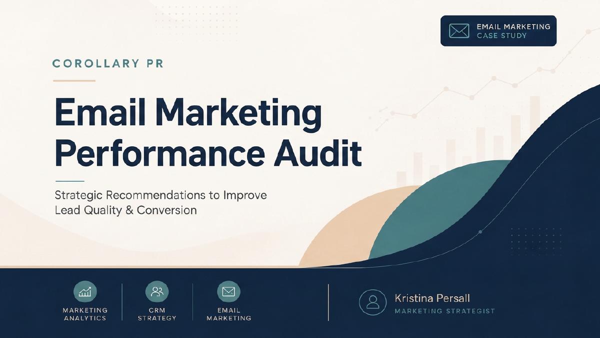 Corollary PR email marketing performance audit cover