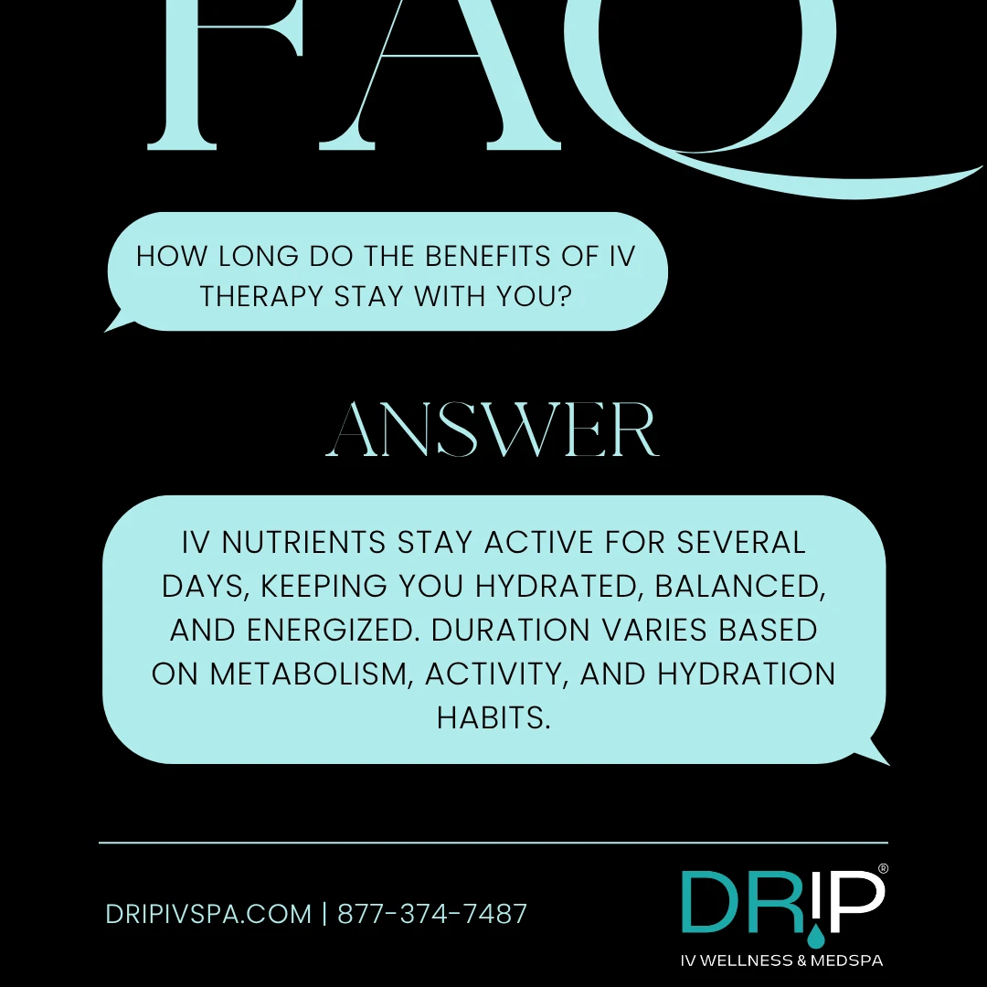 Frequently asked questions graphic about IV therapy