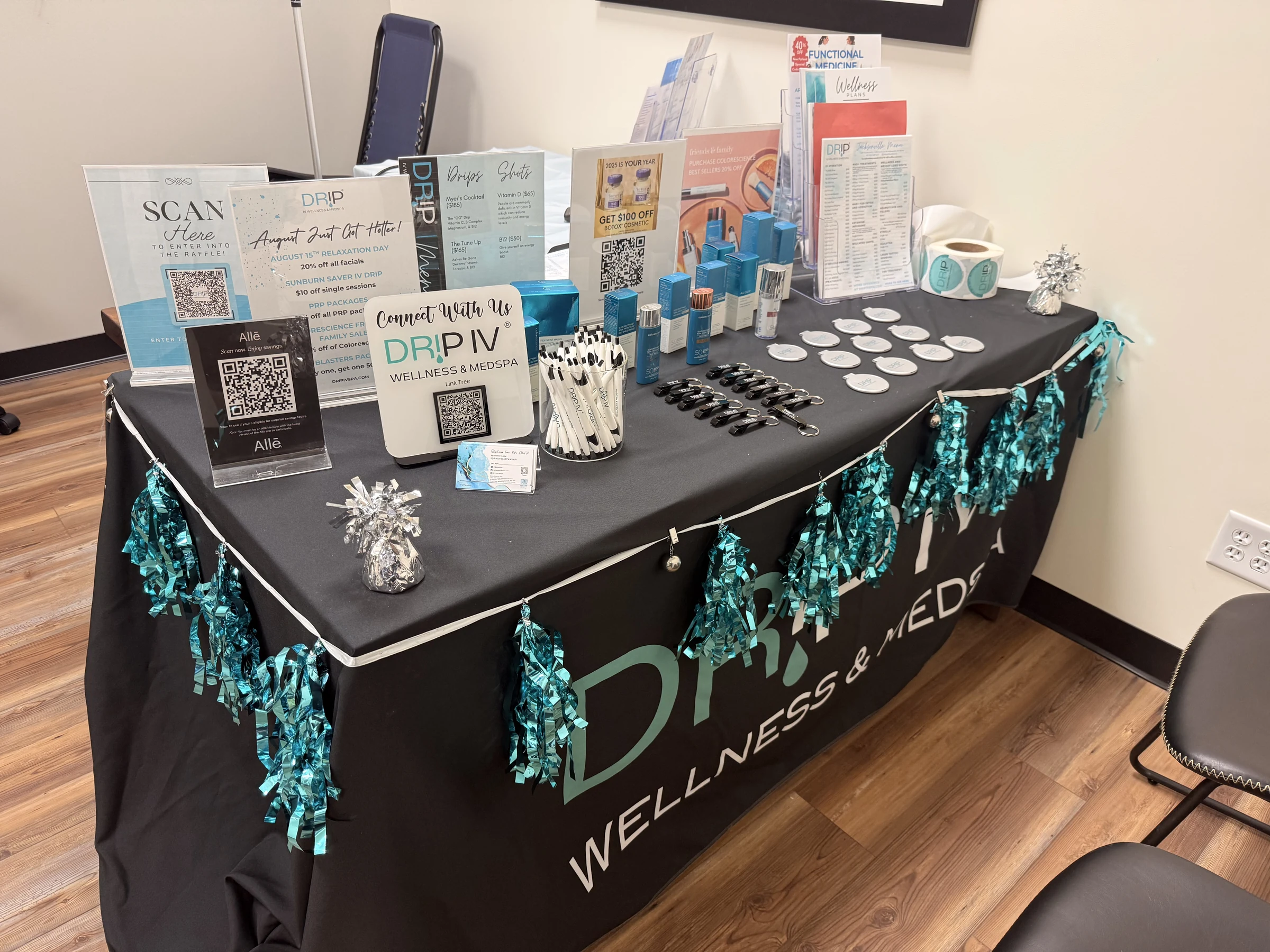 Branded DripIV event information table