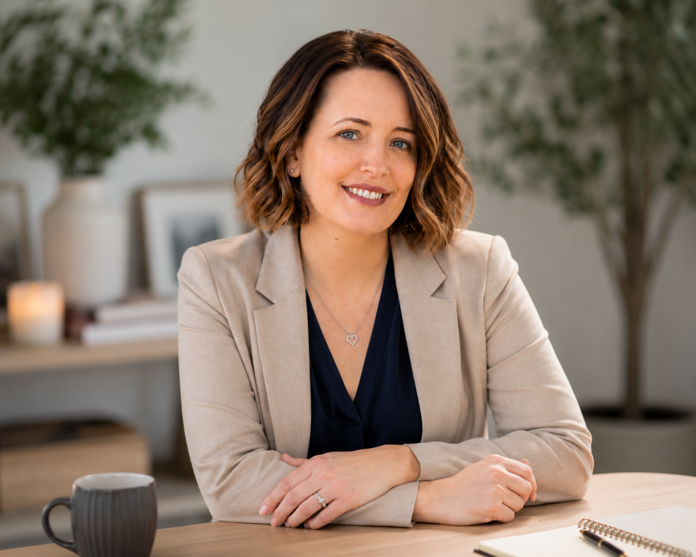 Kristina Persall seated at a desk